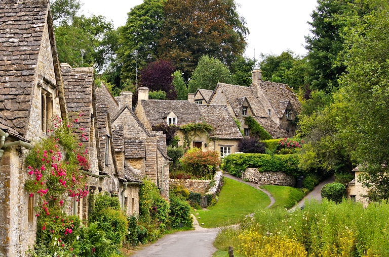 Arlington Row in the village of Bibury, England