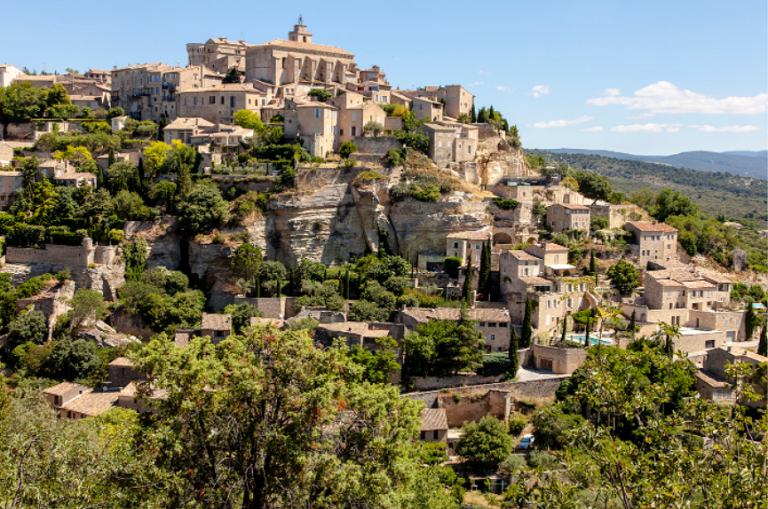One of the most beautiful villages in Europe, nestled on top of a hill: Gordes, France