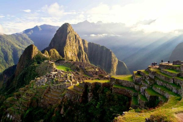 The ruins of machu picchu in peru.