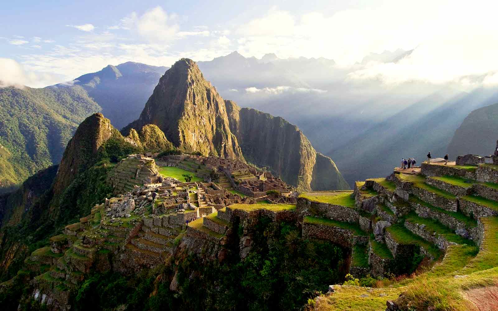 The ruins of machu picchu in peru.