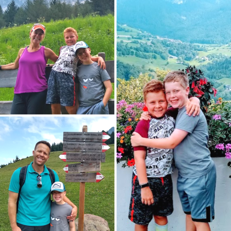 hiking with family after Thanksgiving meal  family adventure in Europe to visit the Alps