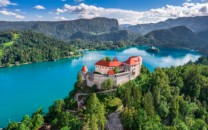 Lake Bled Switzerland near Julian Alps trail