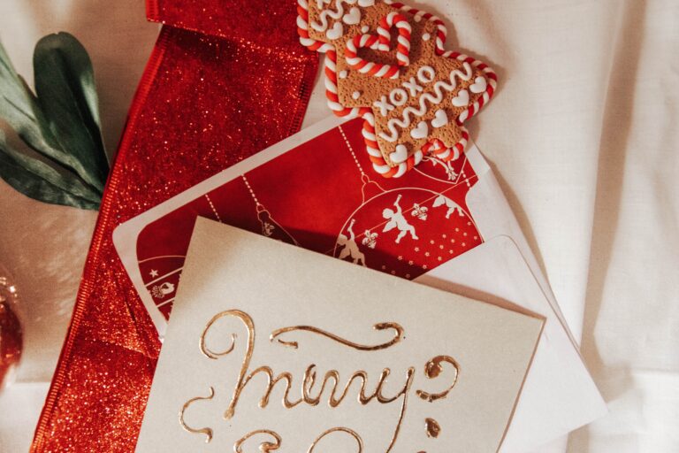 making and sending christmas cards 