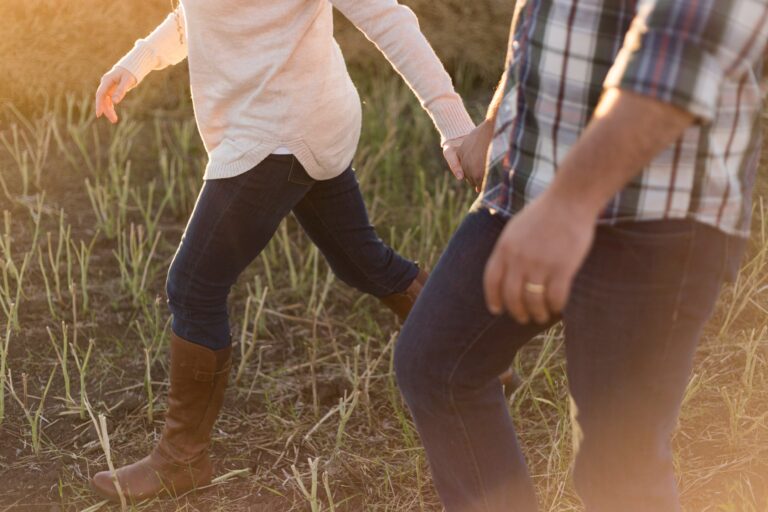 walking side by side with your married partner