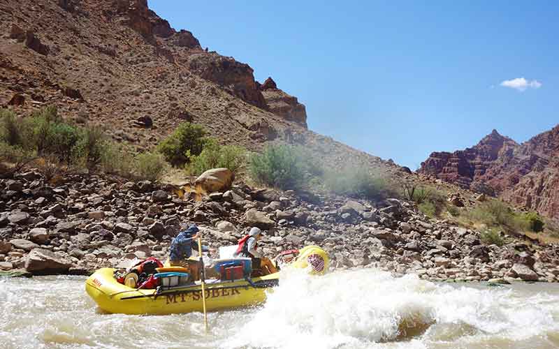 MT Sobek rafting group on the Colorado River through Cataract Canyon.