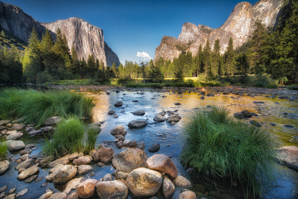 stream of water at one of California's classic Yosemite active adventures with MT Sobek 