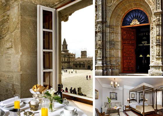 Parador de Compostella in Spain in El Camino de Santiago active adventure 