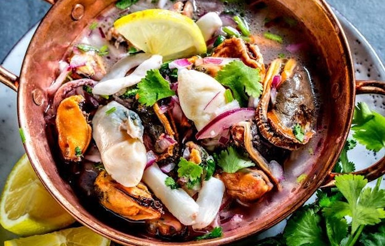 Traditional Peruvian Ceviche dish Traditional Peruvian Ceviche dish