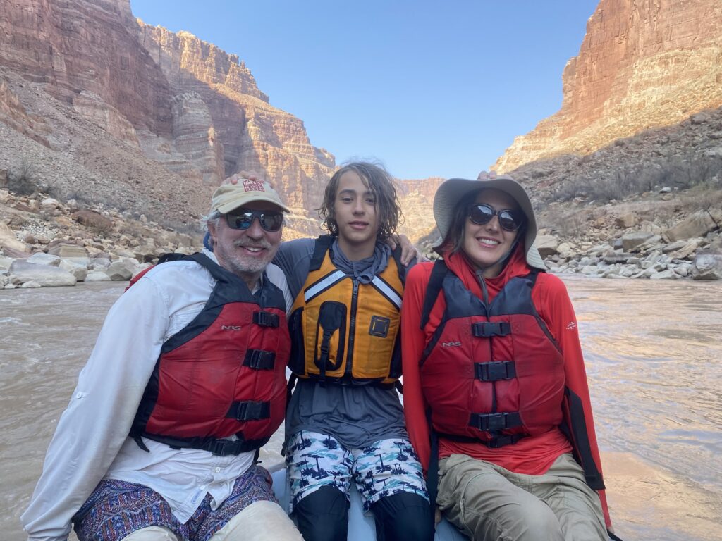family adventure on the rafts