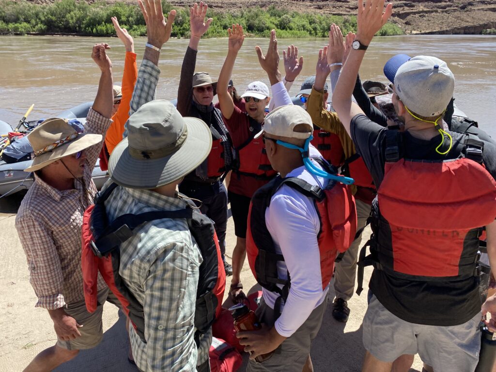 group adventure on the Cataract Canyon