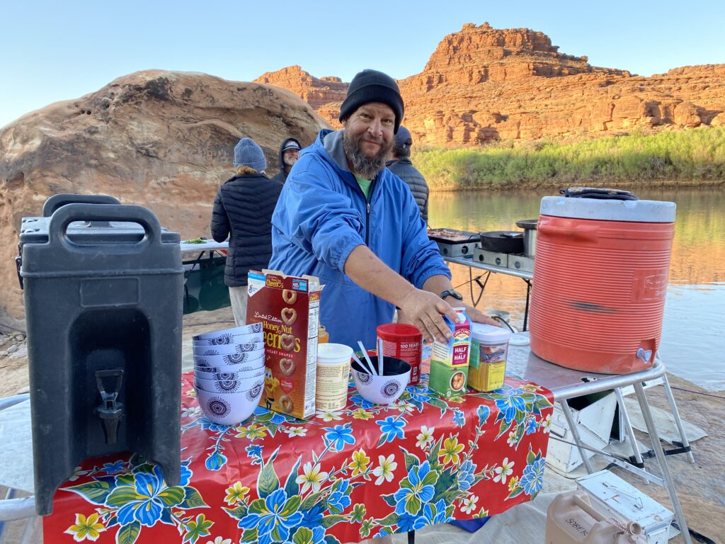 a breakfast's dream on the whitewater rafting trip