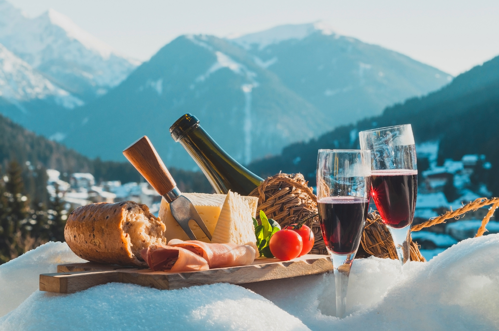 Dolomites alpine cheese and wine Dolomites alpine cheese and wine