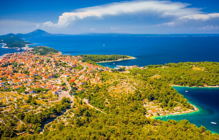 Coastal view of Dalmatian Coast