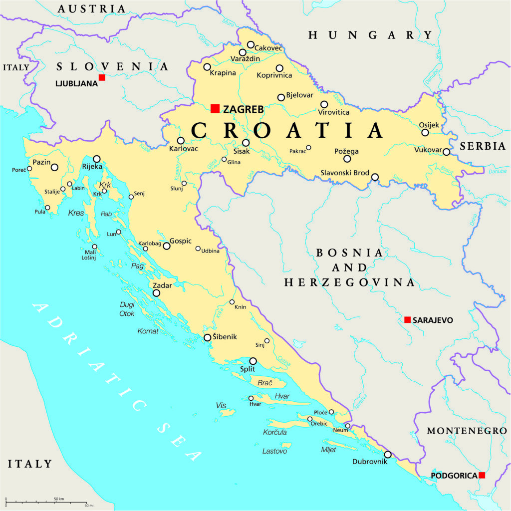 Map of Croatia