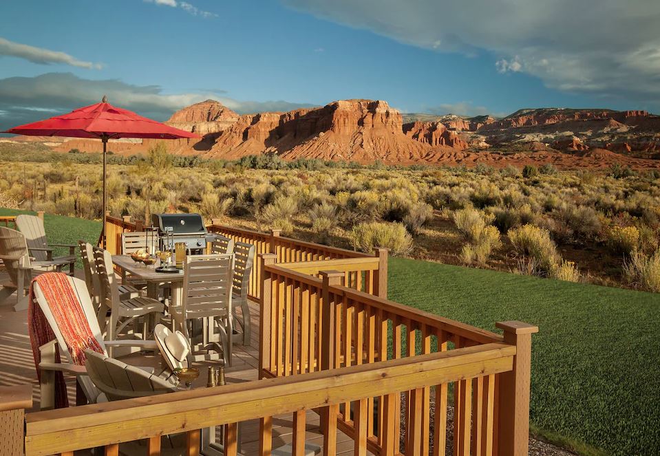 patio view of capitol reef resort