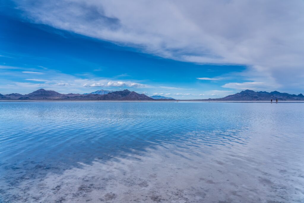view of saltwater lake in Utah