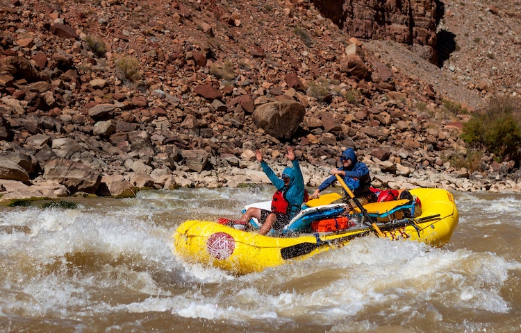 kayaking in Utah's Colorado Canyonlands National Park during the summer