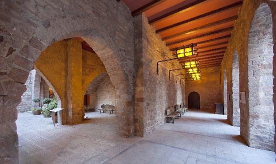 Tourists stay overnight at Parador de Cardona during their guided tour in Spain