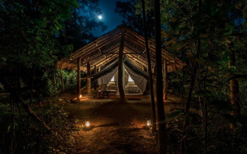 Jungle lodge called the Tharu Lodge is located in Nepal