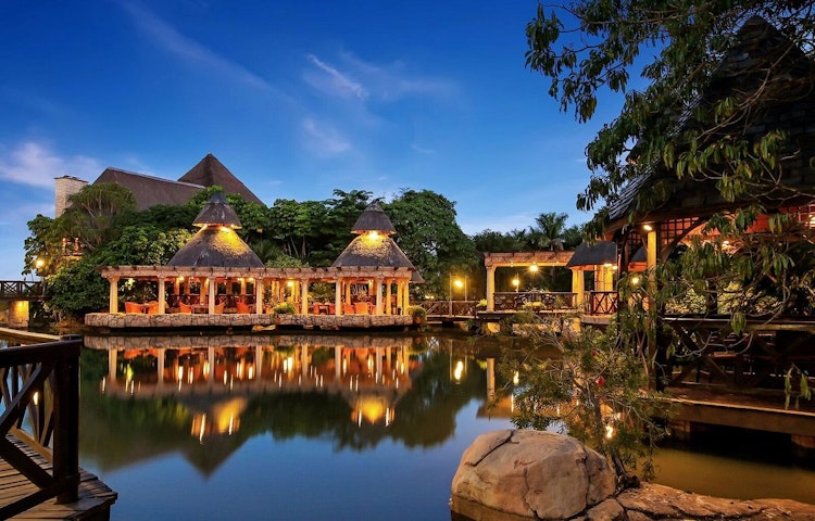 Tourists stay overnight at the Ghost Mountain Inn that is located in South Africa