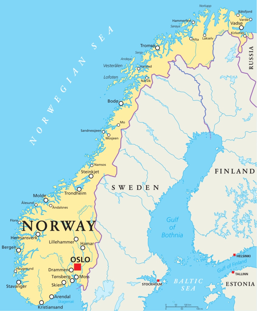 map of Norway