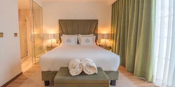 Tourists staying overnight at the luxury Hotel Republica in Tomar, Portugal