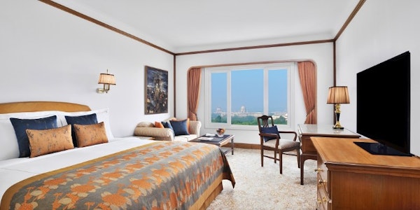 Tourists staying overnight at a local luxury hotel called the Taj Mahal Hotel in New Delhi, India, Asia