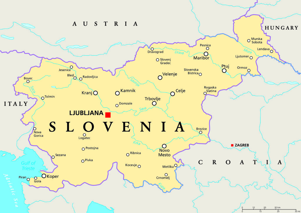 Map of Slovenia