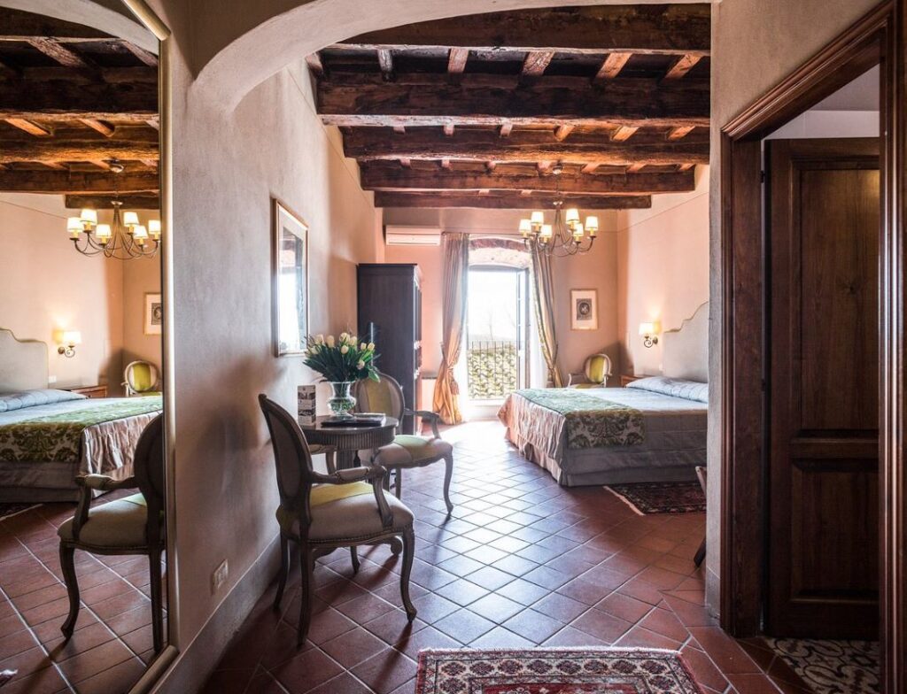 Enjoy an overnight stay with quality accommodations at the Palazzo Leopoldo Dimora Storica & Spa in Radda, Italy, Europe