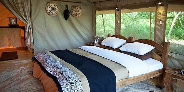 Staying at local African Misigiyo Camp in Tanzania, Africa, in the Serengeti Plains