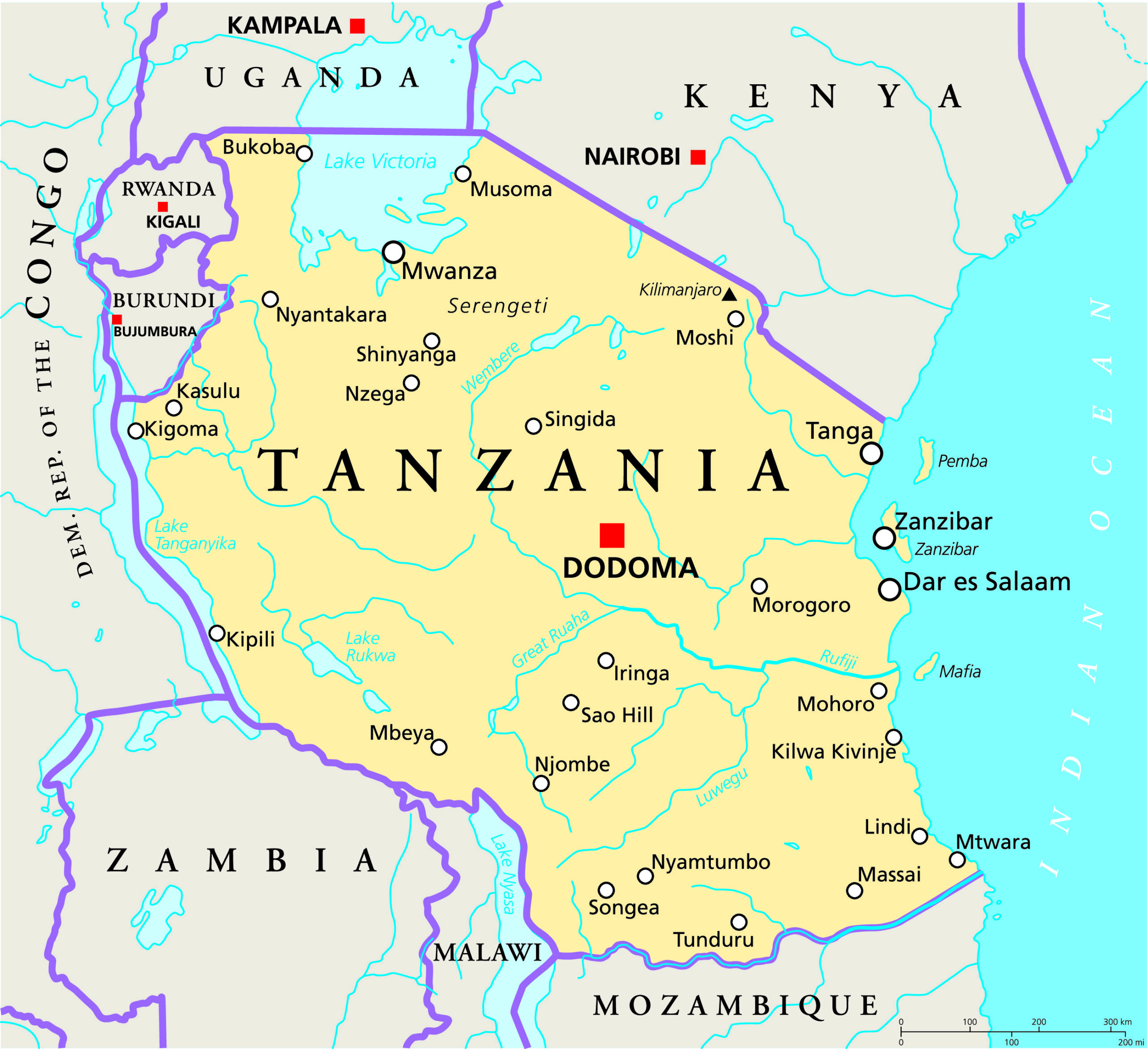 Map of Tanzania