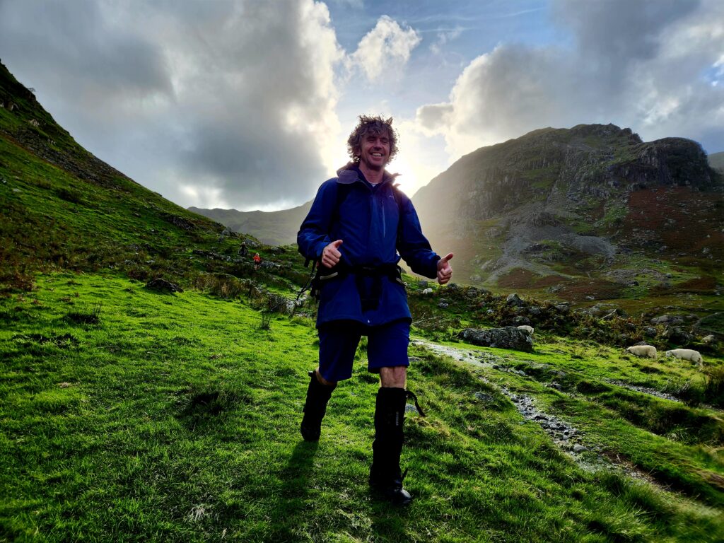 England expert guide Jeremy Martin leading hiking adventure through Coast to Coast trail in England, Europe
