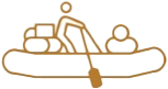 Icon of a person paddling a canoe on Idaho River.