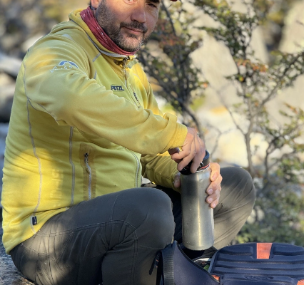 Lucho patagonia hiking guide assistant on Patagonia Ultimate Hiking adventure