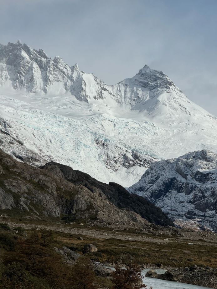 snowcapped mountains in Argentina in the autumntime