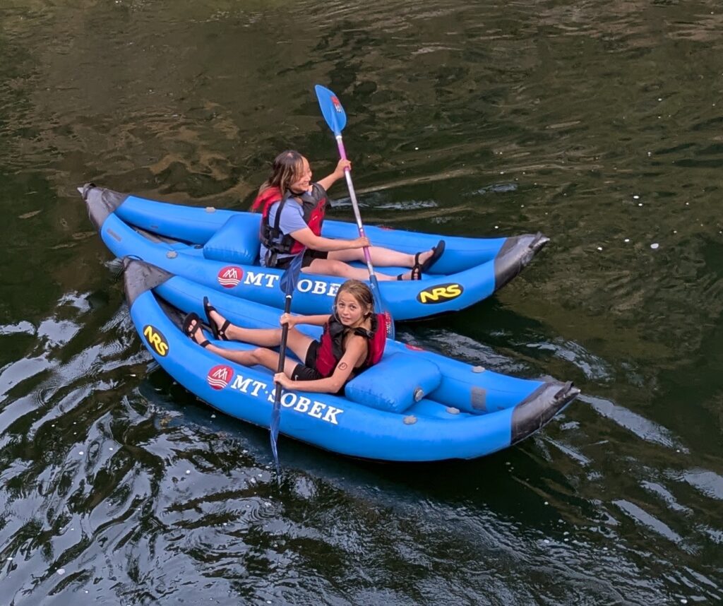 more guests using the floatable duckies in the Middle Fork on the second day in Idaho