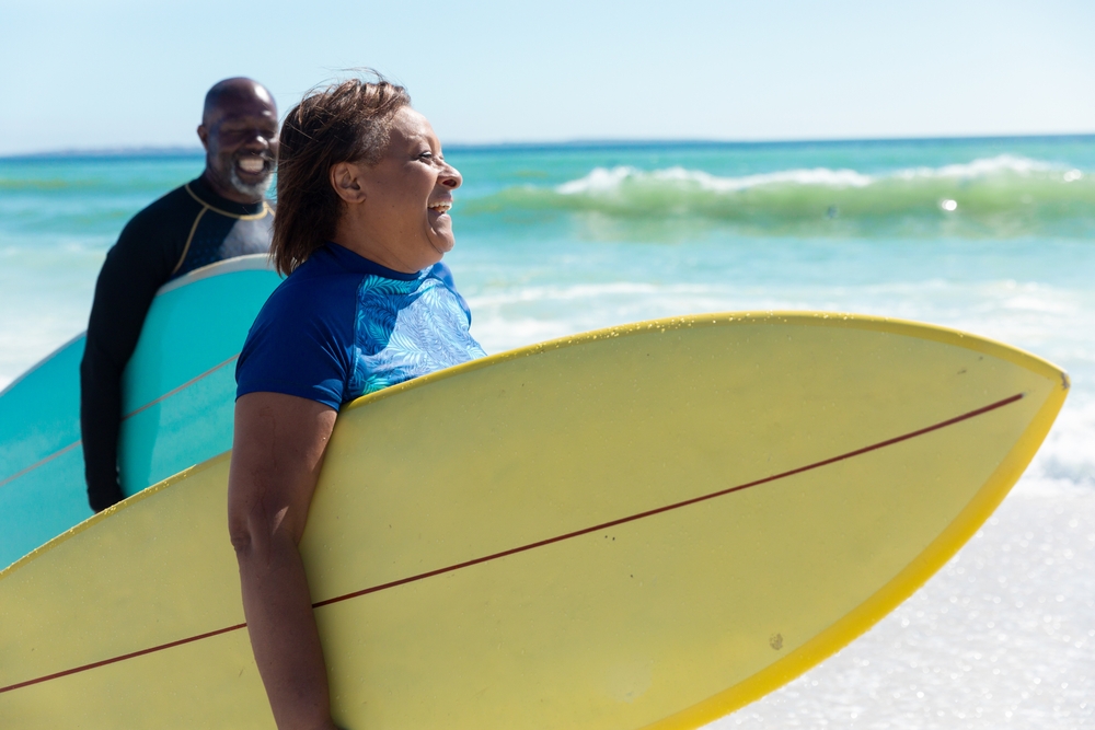 surfers in Todos Santos in Mexico
