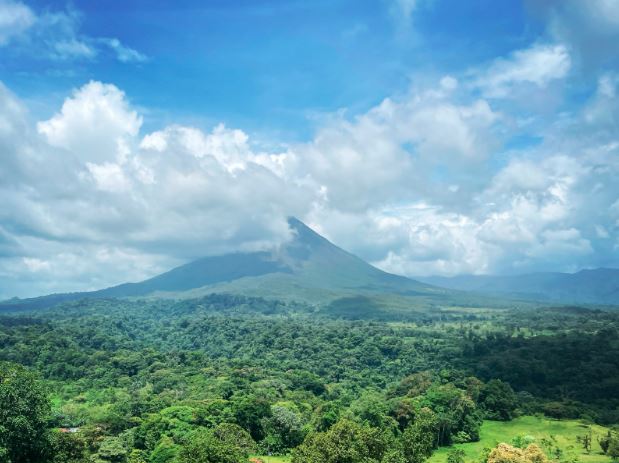 Central America, Costa Rica lush with green forests and wildlife
