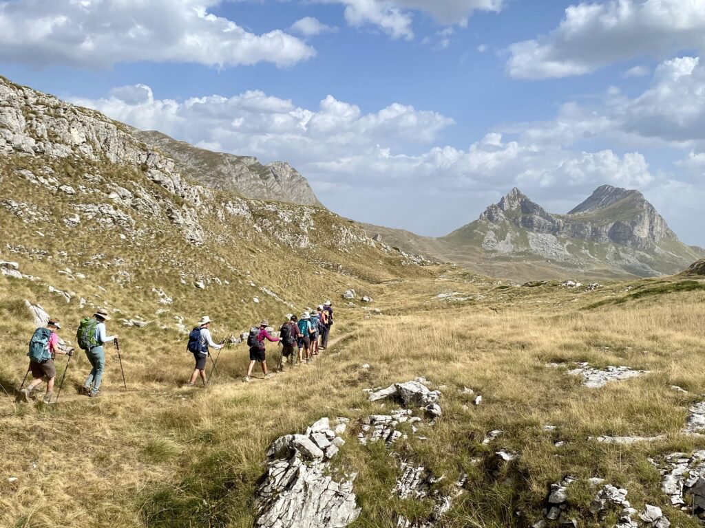group on guided hiking tour in MT Sobek Balkans via Dinarica Hiking