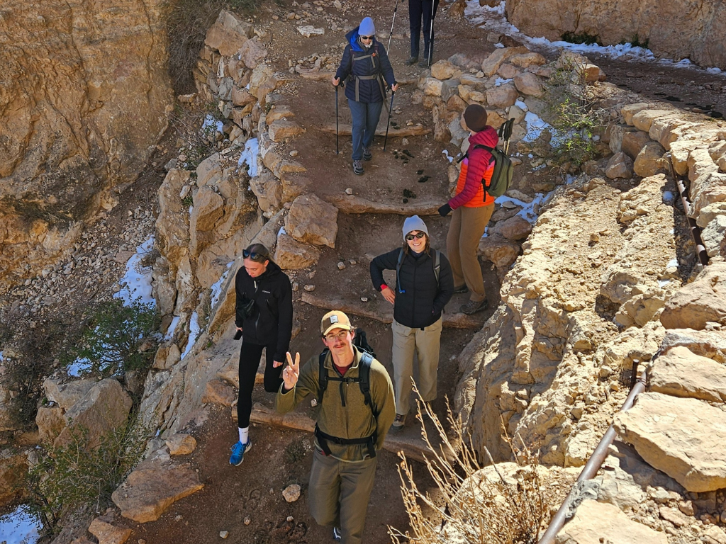 A guided hike with MT Sobek near Phantom Ranch in the Grand Canyon