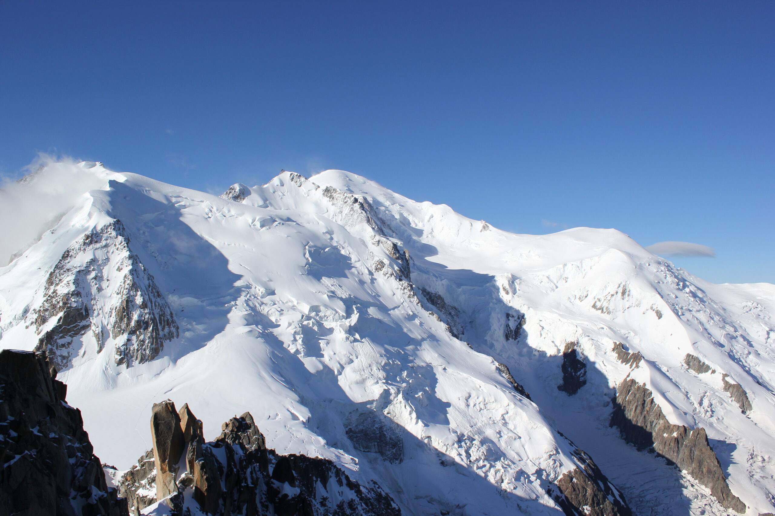 High mountain peaks witnessed at Alps Mont Blanc