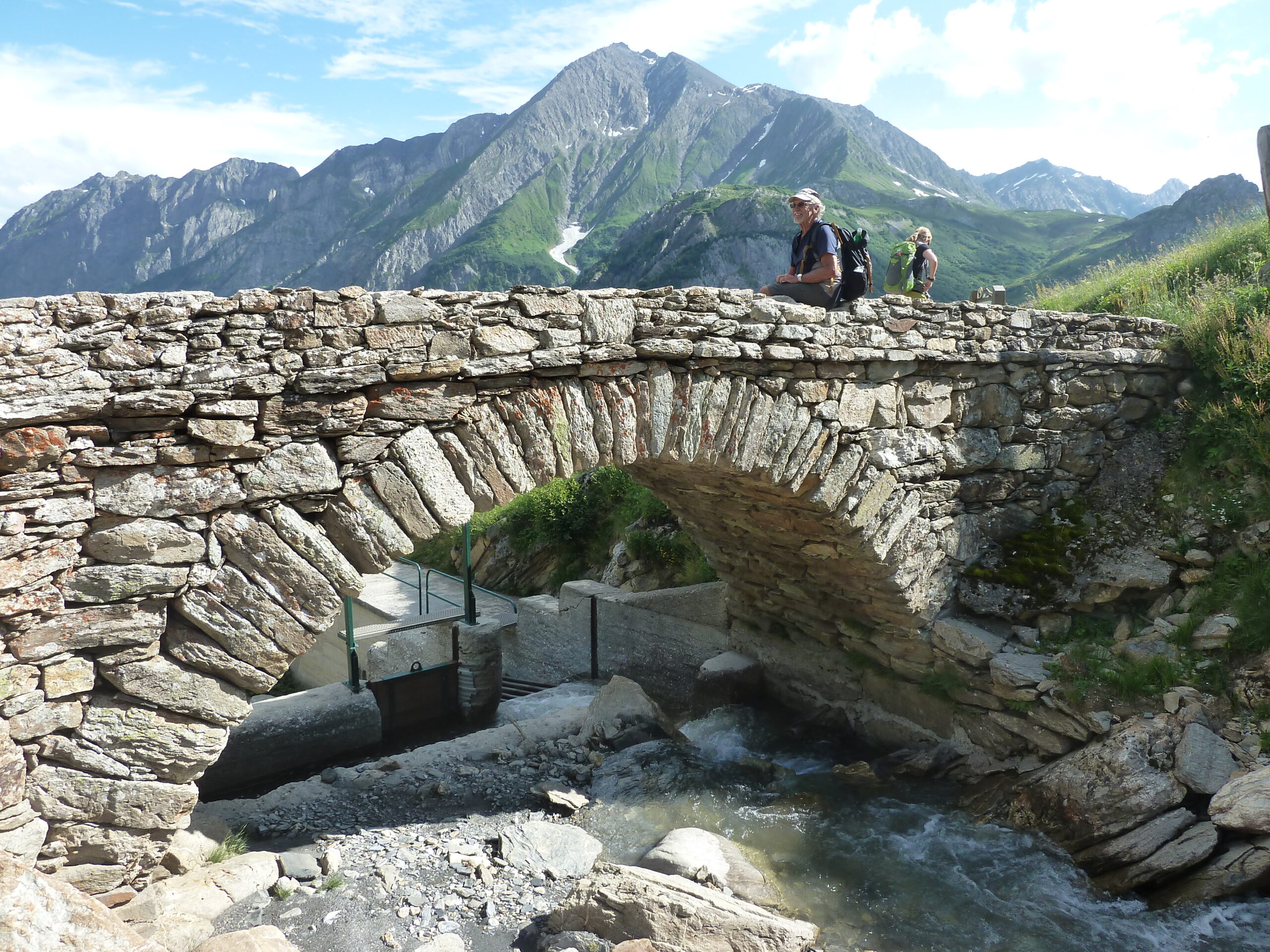bridge in Chamonix on way to Alps Mont Blanc