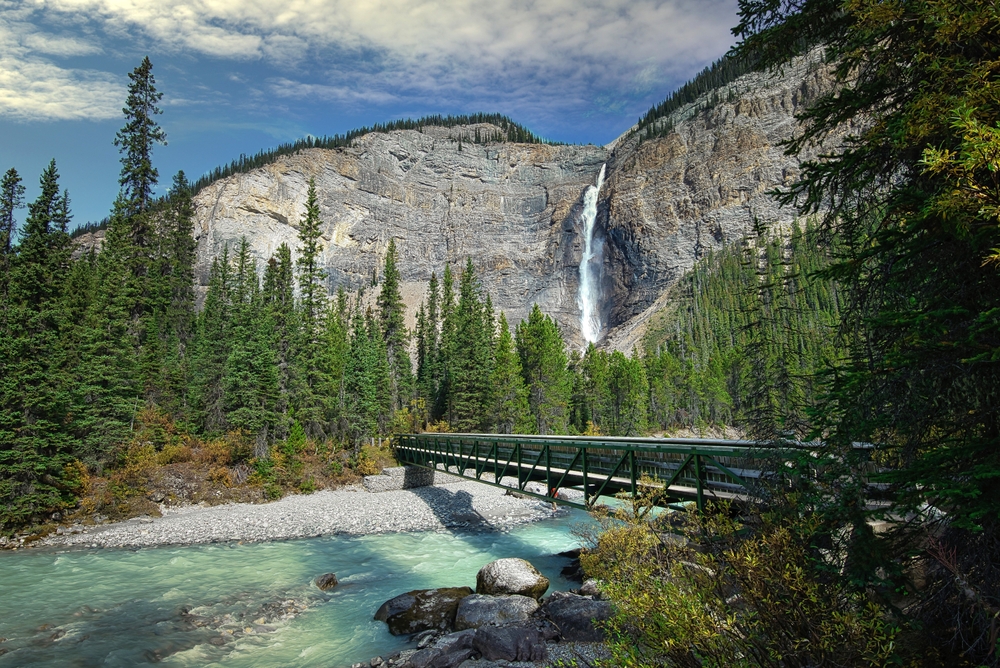 hiking iceline trail in yoho national park in the summer in canada