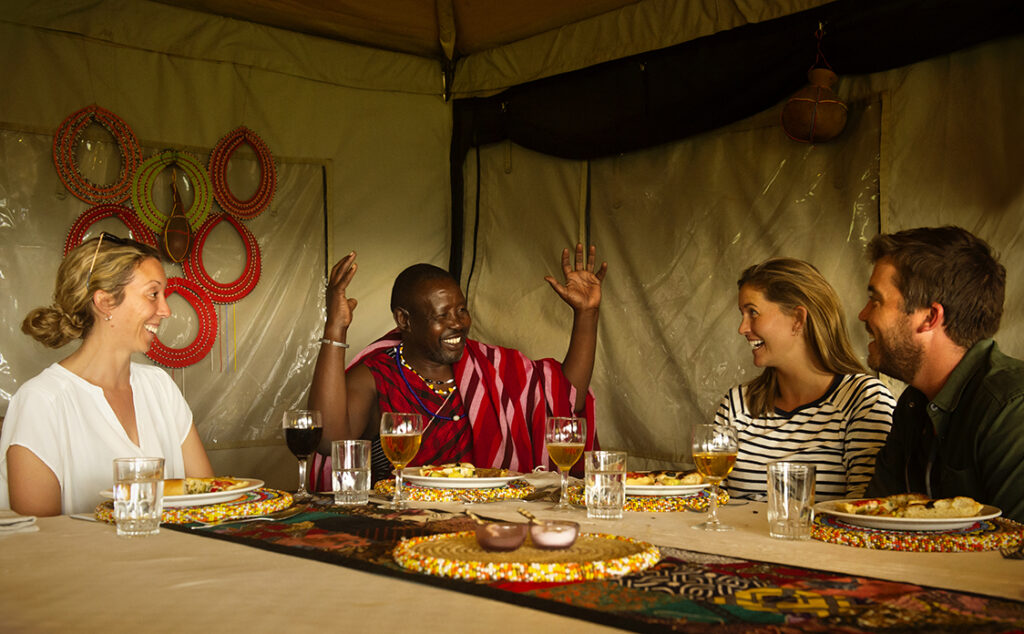 meeting with the local tribe in Tanzania