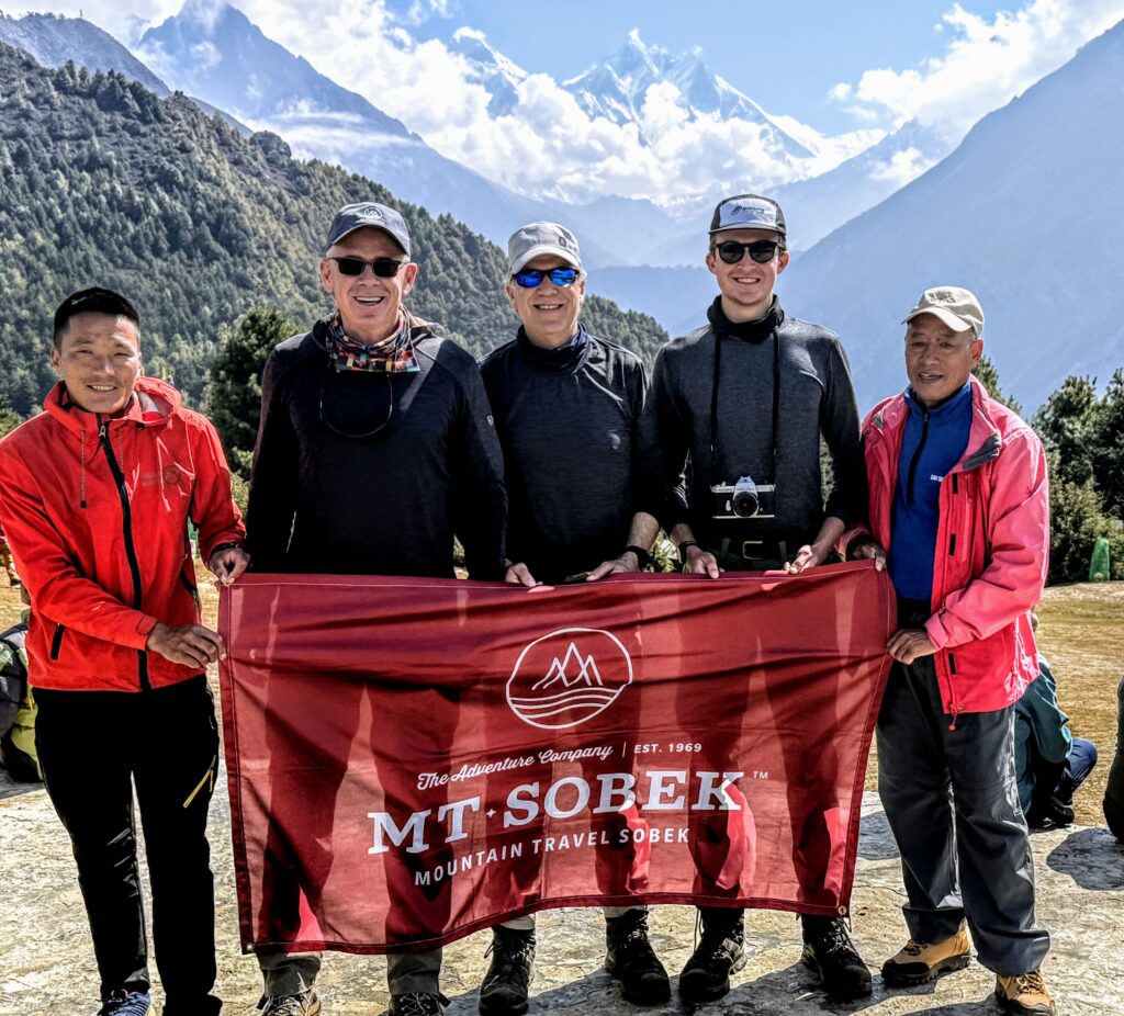 a lodge to lodge trek to nepal in the himalayas with sherpa guides and MT Sobek