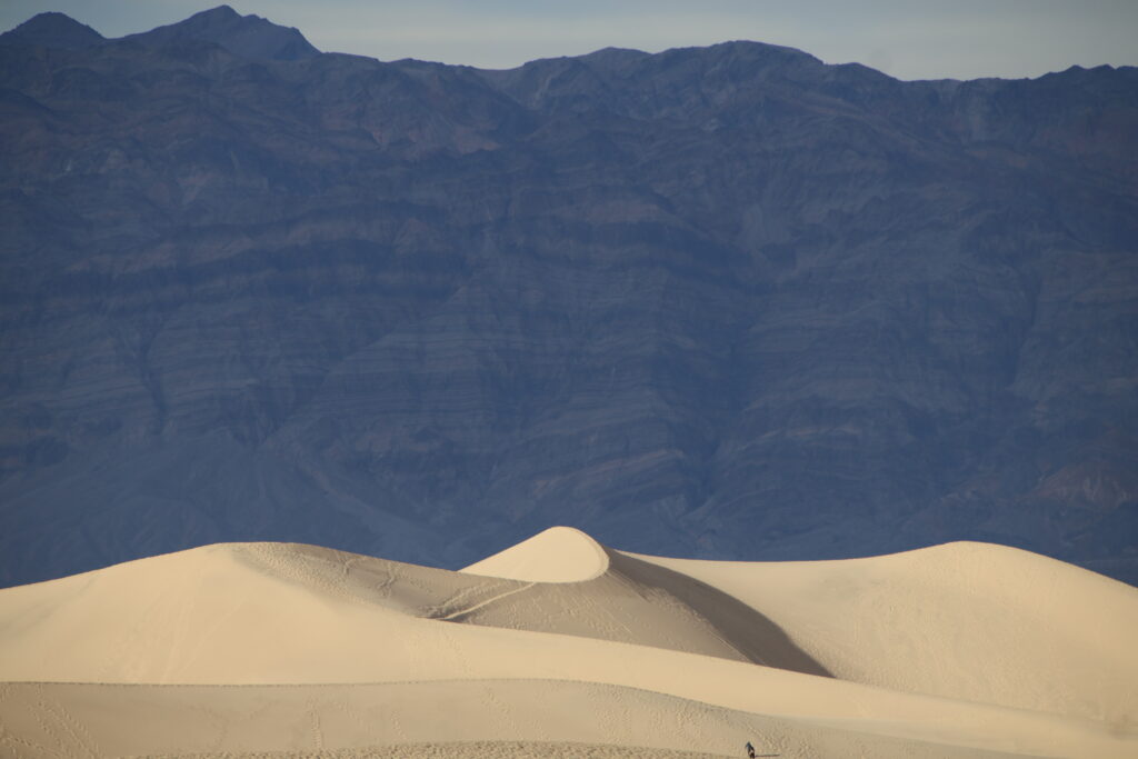 golden dunes in Death Valley National Park in California 