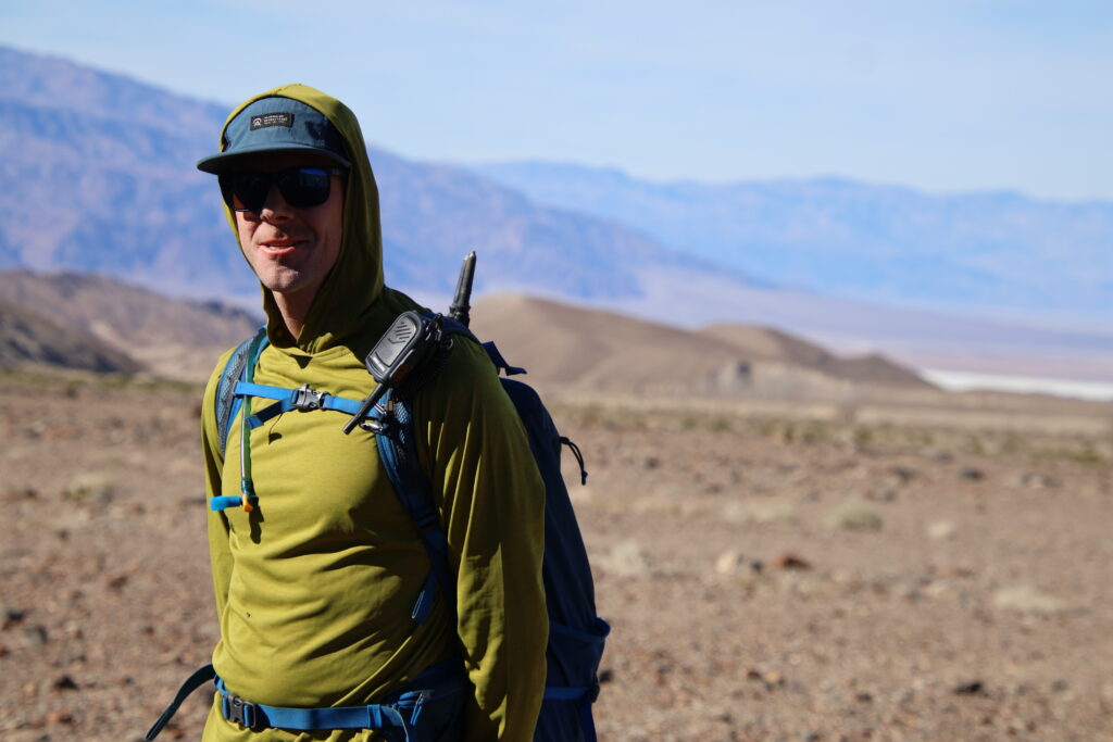 hiking guide trevor in death valley national park in california 