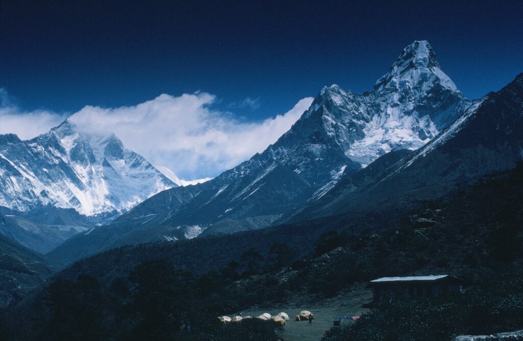 camp below Ama Dablam in the Everest