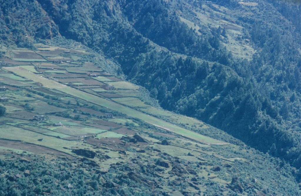 Lula bare landing strip 1971 with mt sobek