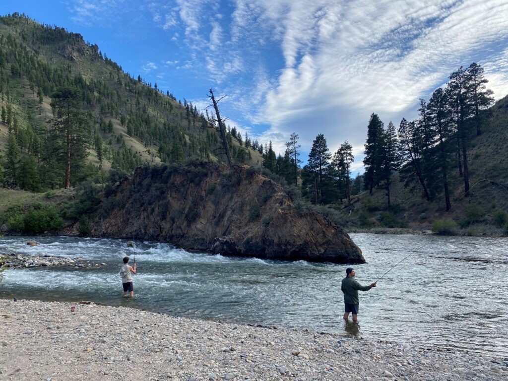 fly fishing in Middle Fork - trout season